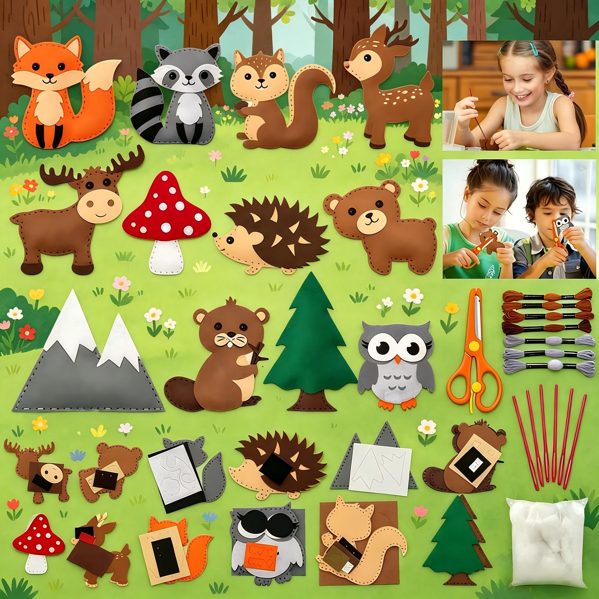 Kids Education Classes - Набор для шитья для детей: «Лесные