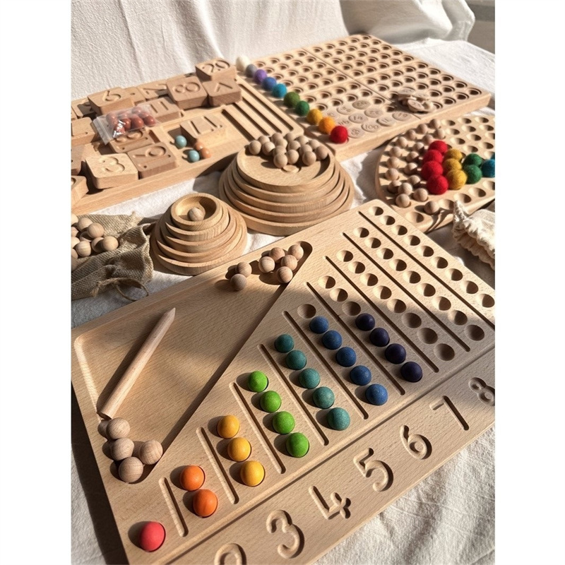 Montessori Shelf Toy - Монтессори, сенсорные деревянные игрушки, Буковый какулат,