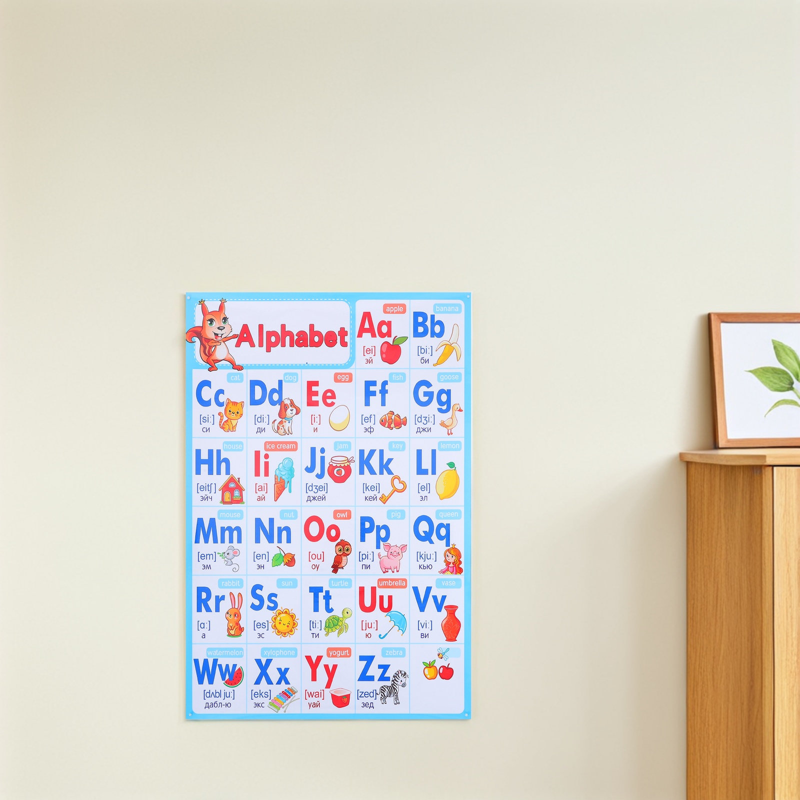 Abc Kids Early Education - Плакат с алфавитом ABC для дошкольных