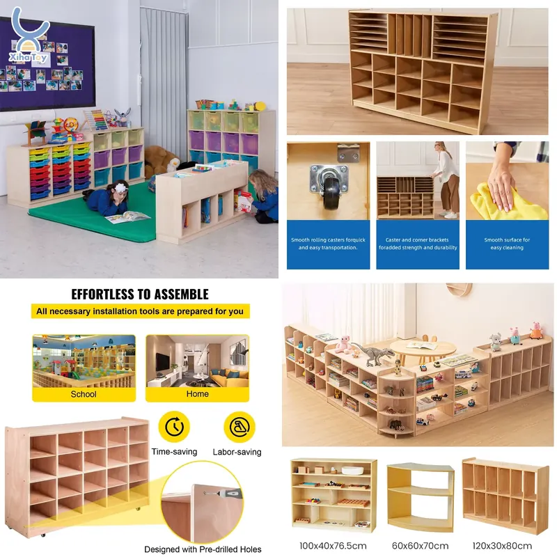 Montessori Shelf Toy - Деревянные стеллажи-органайзеры Монтессори 2026 для хранения
