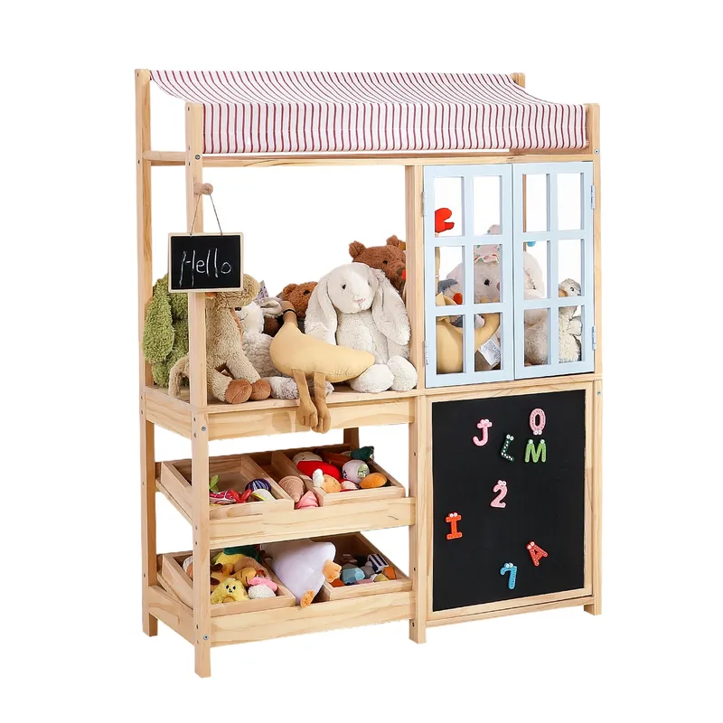 Montessori Shelf Toy - Детская полка для игрушек из массива