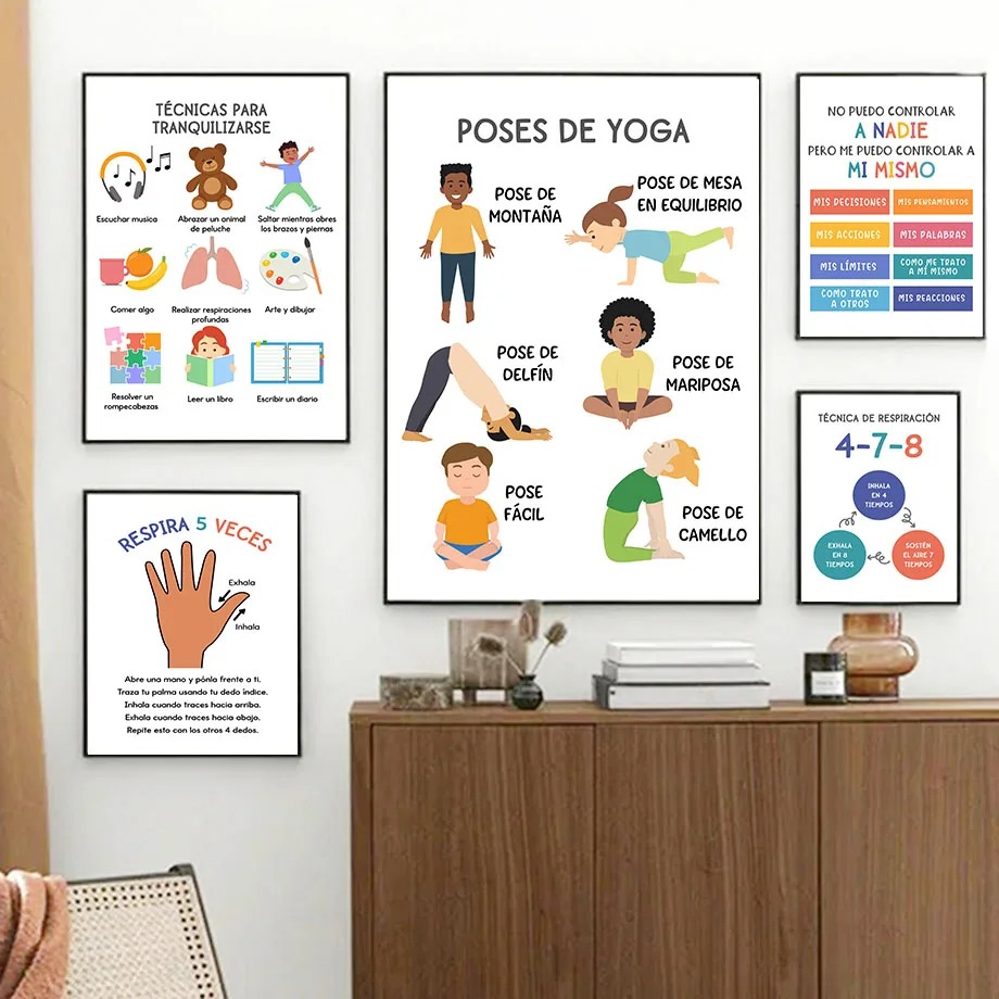 Плакат для детской комнаты: ис – обзор и цена Kids Yoga Education