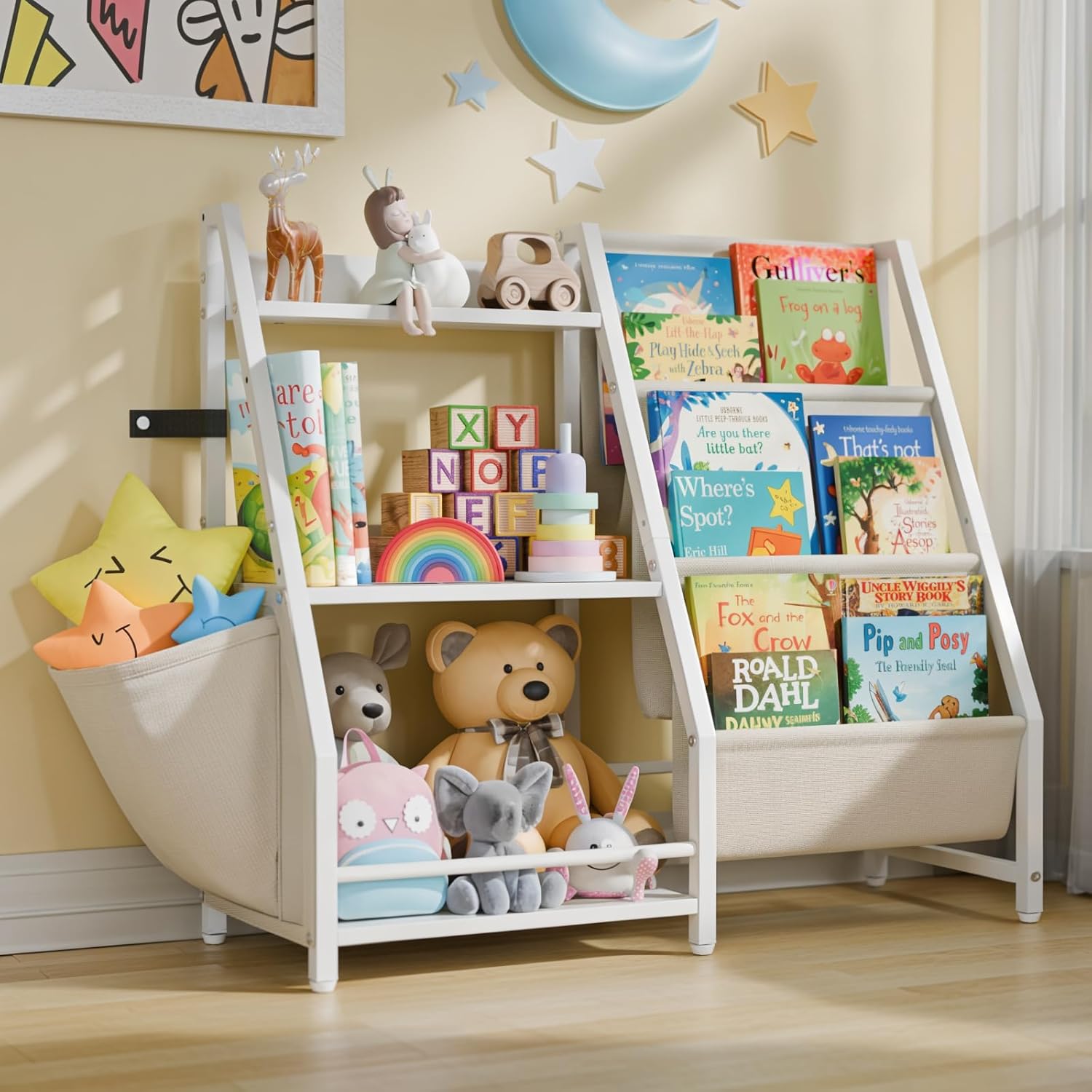 Трехуровневая детская книжная  – обзор и цена Montessori Shelf Toy
