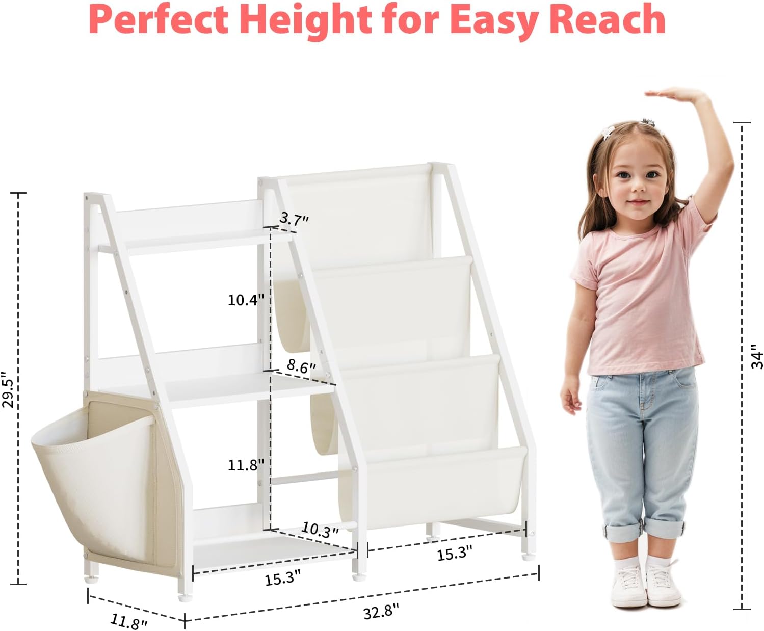 Трехуровневая детская книжная  – обзор и цена Montessori Shelf Toy